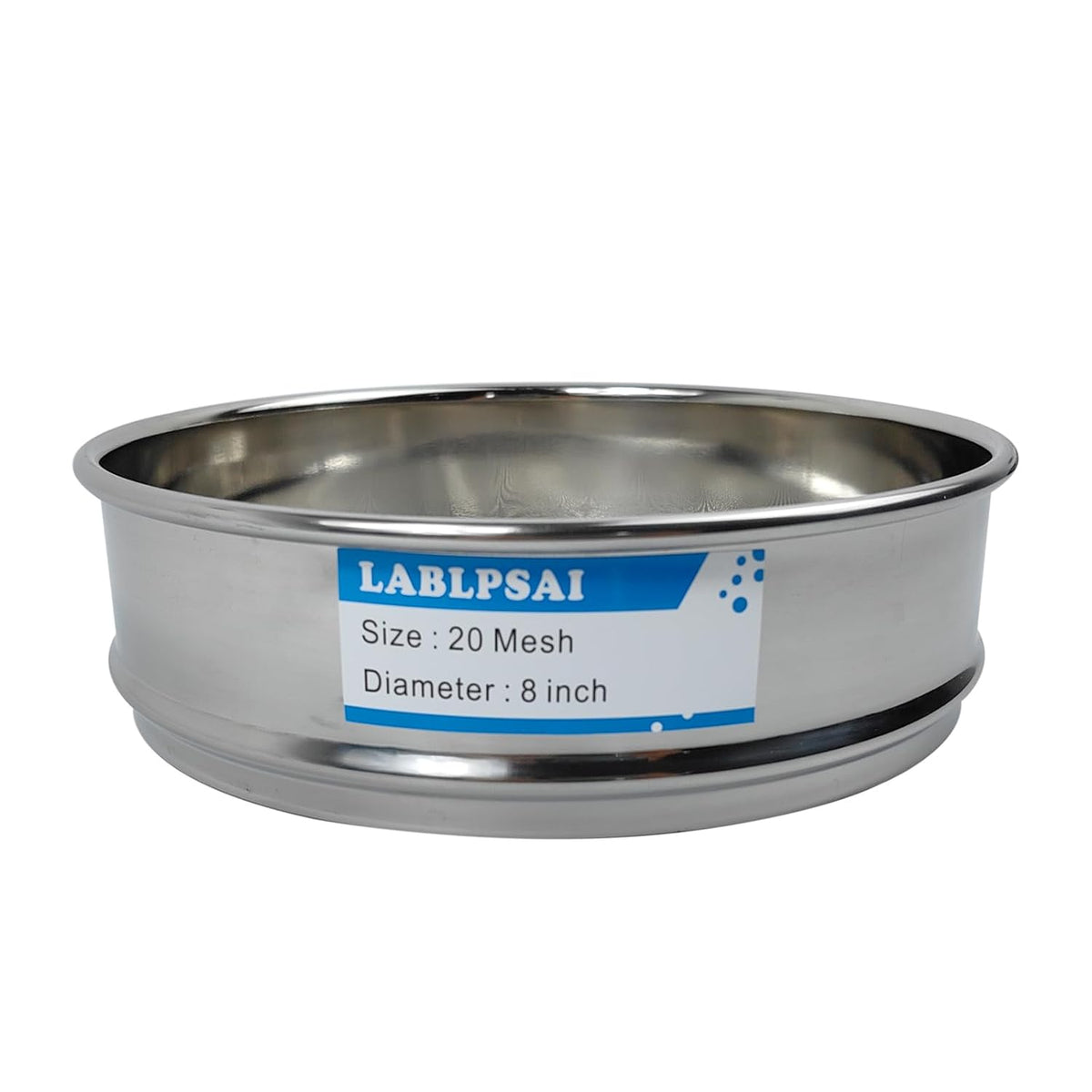60 Mesh Lab Sieves 8" Diameter 304 Stainless Steel Wire Cloth Test Sieve for Industrial Laboratory Home