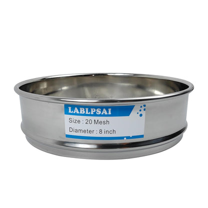 60 Mesh Lab Sieves 8" Diameter 304 Stainless Steel Wire Cloth Test Sieve for Industrial Laboratory Home