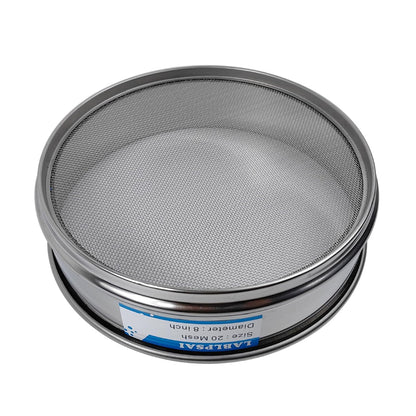 60 Mesh Lab Sieves 8" Diameter 304 Stainless Steel Wire Cloth Test Sieve for Industrial Laboratory Home
