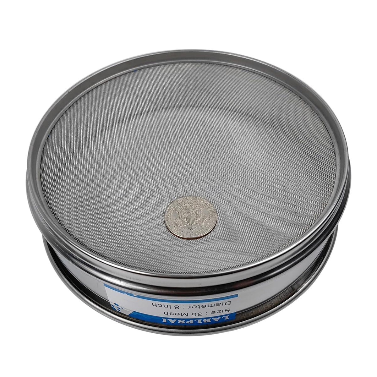 60 Mesh Lab Sieves 8" Diameter 304 Stainless Steel Wire Cloth Test Sieve for Industrial Laboratory Home