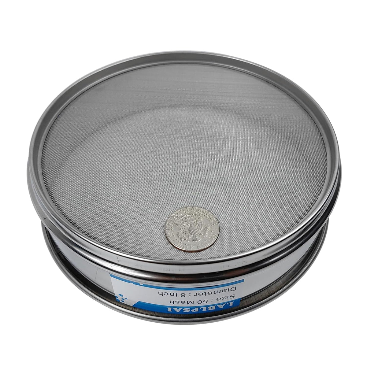 60 Mesh Lab Sieves 8" Diameter 304 Stainless Steel Wire Cloth Test Sieve for Industrial Laboratory Home
