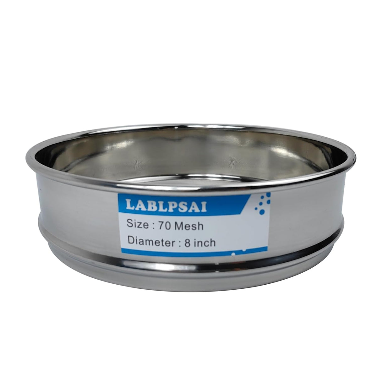 60 Mesh Lab Sieves 8" Diameter 304 Stainless Steel Wire Cloth Test Sieve for Industrial Laboratory Home