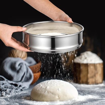 60 Mesh Lab Sieves 8" Diameter 304 Stainless Steel Wire Cloth Test Sieve for Industrial Laboratory Home