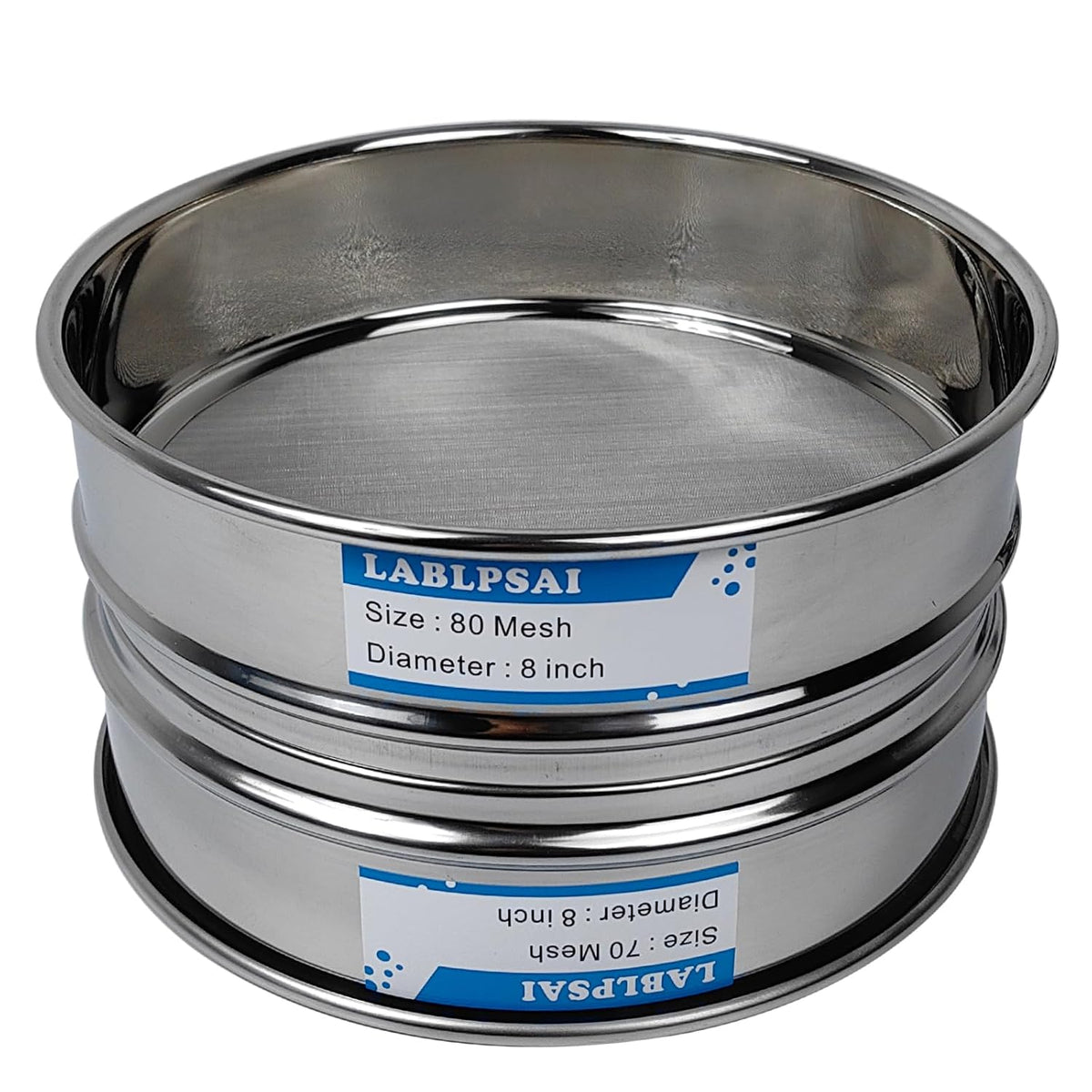 60 Mesh Lab Sieves 8" Diameter 304 Stainless Steel Wire Cloth Test Sieve for Industrial Laboratory Home