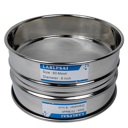 60 Mesh Lab Sieves 8" Diameter 304 Stainless Steel Wire Cloth Test Sieve for Industrial Laboratory Home