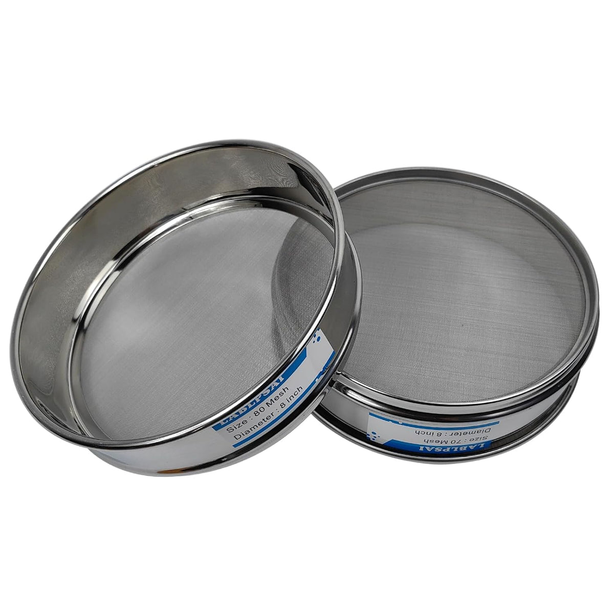 60 Mesh Lab Sieves 8" Diameter 304 Stainless Steel Wire Cloth Test Sieve for Industrial Laboratory Home