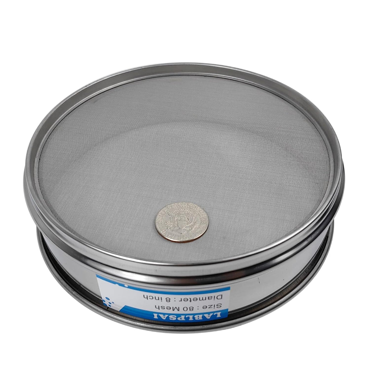 60 Mesh Lab Sieves 8" Diameter 304 Stainless Steel Wire Cloth Test Sieve for Industrial Laboratory Home