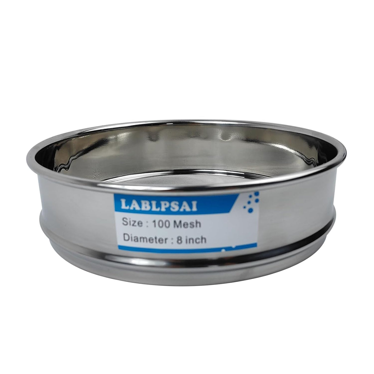 60 Mesh Lab Sieves 8" Diameter 304 Stainless Steel Wire Cloth Test Sieve for Industrial Laboratory Home