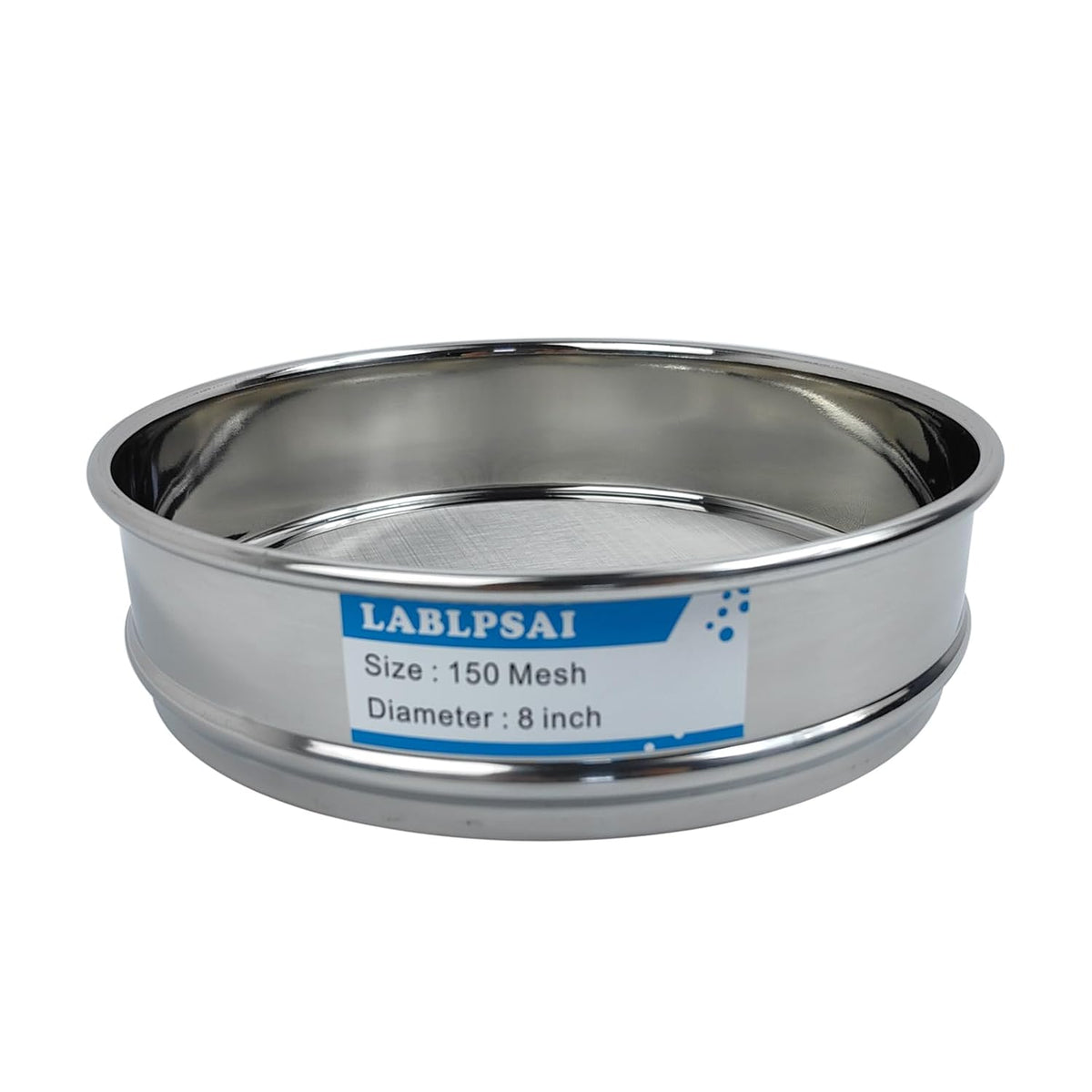 60 Mesh Lab Sieves 8" Diameter 304 Stainless Steel Wire Cloth Test Sieve for Industrial Laboratory Home