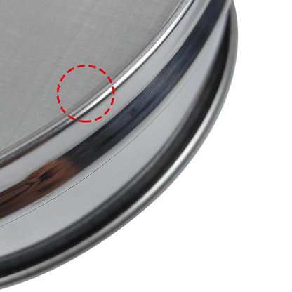 60 Mesh Lab Sieves 8" Diameter 304 Stainless Steel Wire Cloth Test Sieve for Industrial Laboratory Home