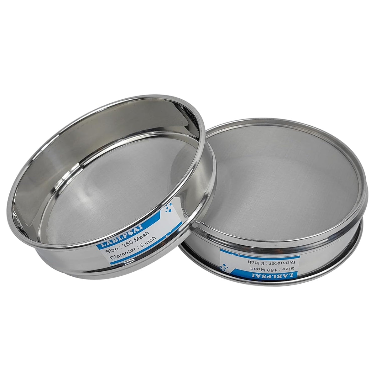60 Mesh Lab Sieves 8" Diameter 304 Stainless Steel Wire Cloth Test Sieve for Industrial Laboratory Home