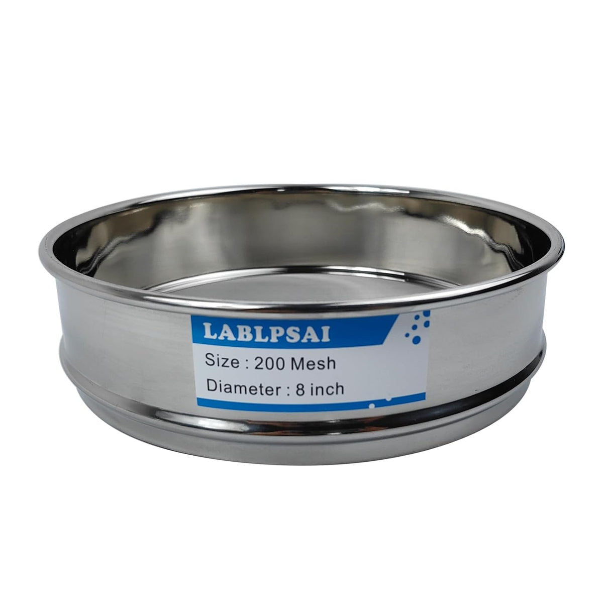 60 Mesh Lab Sieves 8" Diameter 304 Stainless Steel Wire Cloth Test Sieve for Industrial Laboratory Home