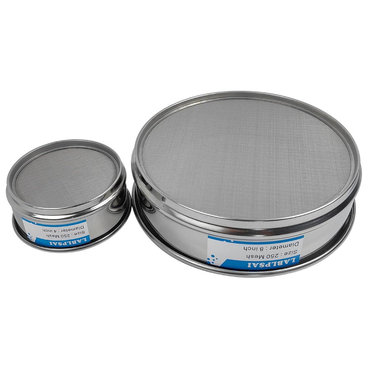 60 Mesh Lab Sieves 8" Diameter 304 Stainless Steel Wire Cloth Test Sieve for Industrial Laboratory Home