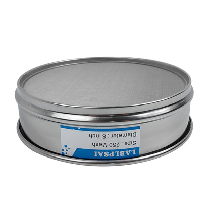 60 Mesh Lab Sieves 8" Diameter 304 Stainless Steel Wire Cloth Test Sieve for Industrial Laboratory Home