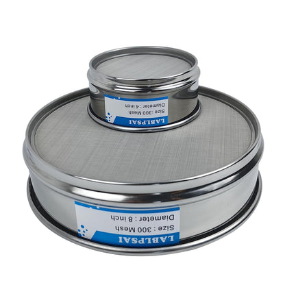 60 Mesh Lab Sieves 8" Diameter 304 Stainless Steel Wire Cloth Test Sieve for Industrial Laboratory Home