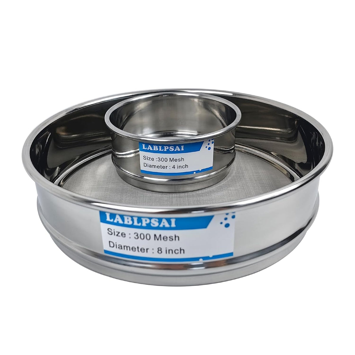 60 Mesh Lab Sieves 8" Diameter 304 Stainless Steel Wire Cloth Test Sieve for Industrial Laboratory Home