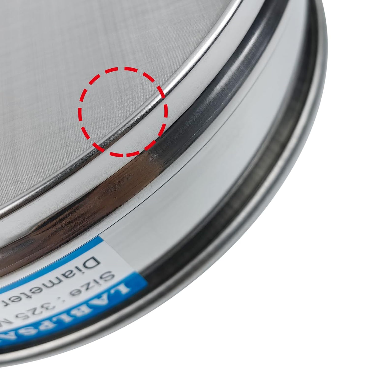 60 Mesh Lab Sieves 8" Diameter 304 Stainless Steel Wire Cloth Test Sieve for Industrial Laboratory Home