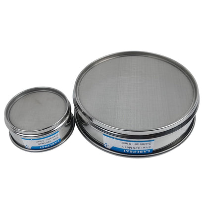 60 Mesh Lab Sieves 8" Diameter 304 Stainless Steel Wire Cloth Test Sieve for Industrial Laboratory Home