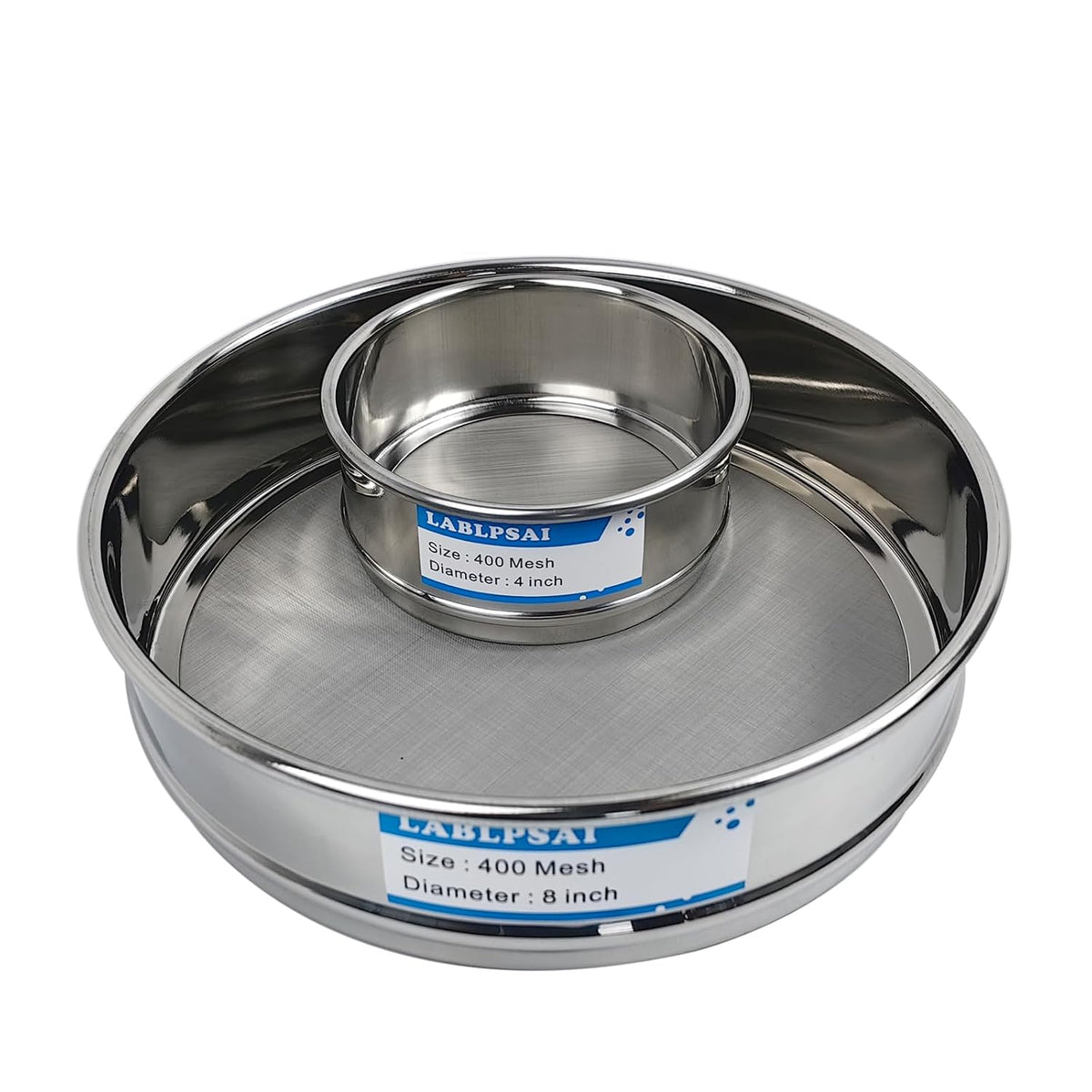 60 Mesh Lab Sieves 8" Diameter 304 Stainless Steel Wire Cloth Test Sieve for Industrial Laboratory Home
