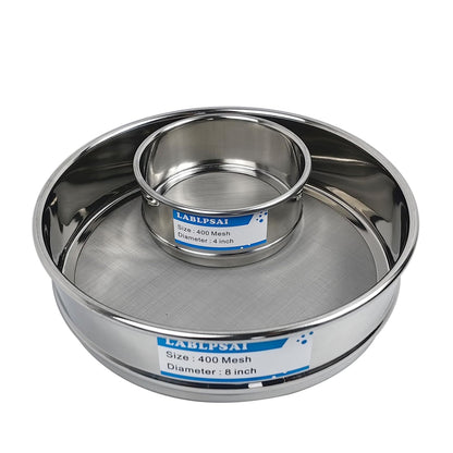 60 Mesh Lab Sieves 8" Diameter 304 Stainless Steel Wire Cloth Test Sieve for Industrial Laboratory Home