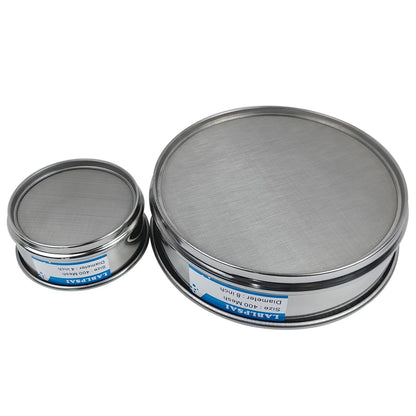 60 Mesh Lab Sieves 8" Diameter 304 Stainless Steel Wire Cloth Test Sieve for Industrial Laboratory Home
