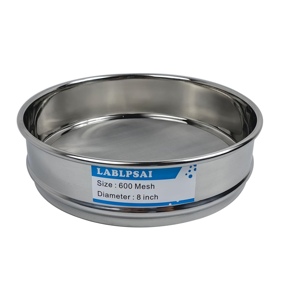 60 Mesh Lab Sieves 8" Diameter 304 Stainless Steel Wire Cloth Test Sieve for Industrial Laboratory Home