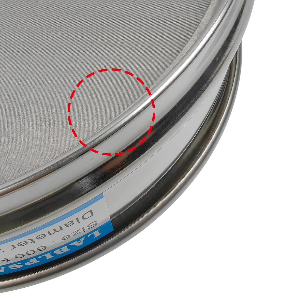 60 Mesh Lab Sieves 8" Diameter 304 Stainless Steel Wire Cloth Test Sieve for Industrial Laboratory Home