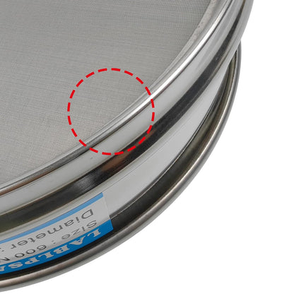 60 Mesh Lab Sieves 8" Diameter 304 Stainless Steel Wire Cloth Test Sieve for Industrial Laboratory Home