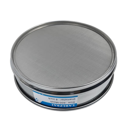 60 Mesh Lab Sieves 8" Diameter 304 Stainless Steel Wire Cloth Test Sieve for Industrial Laboratory Home