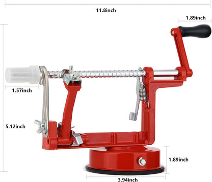 Apple Peeler Corer Stainless Steel Fruit Slicer Cutter Red Kitchen Tool