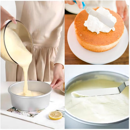 Cake Cream Spatula 5 Pieces, Stainless Steel Cake Apatula with Frosting Icing decorating Knife Art Painting Baking Pastry Tool Palette Knife for Cake Fondant Chocolate (5 Pcs)