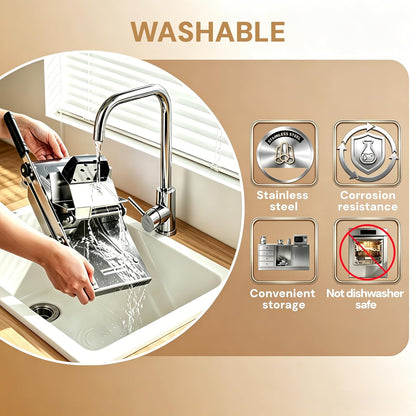 Manual Frozen Meat Slicer Upgraded Stainless Steel Compact for Home