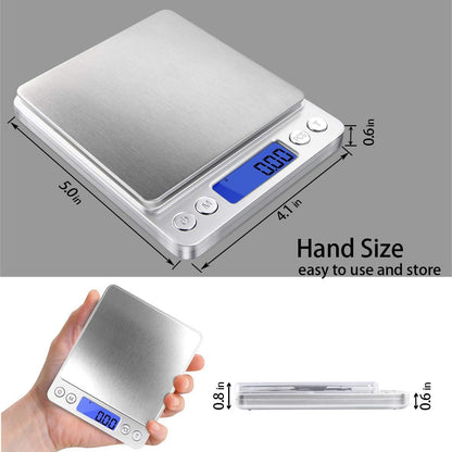 Digital Gram Scale .01 Gram Accuracy, 500g Small Jewelry Scale