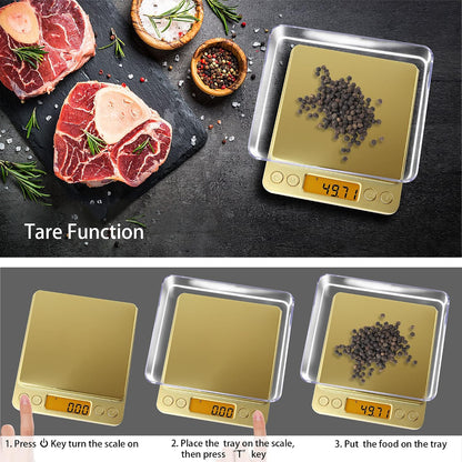 Digital Gram Scale .01 Gram Accuracy, 500g Small Jewelry Scale