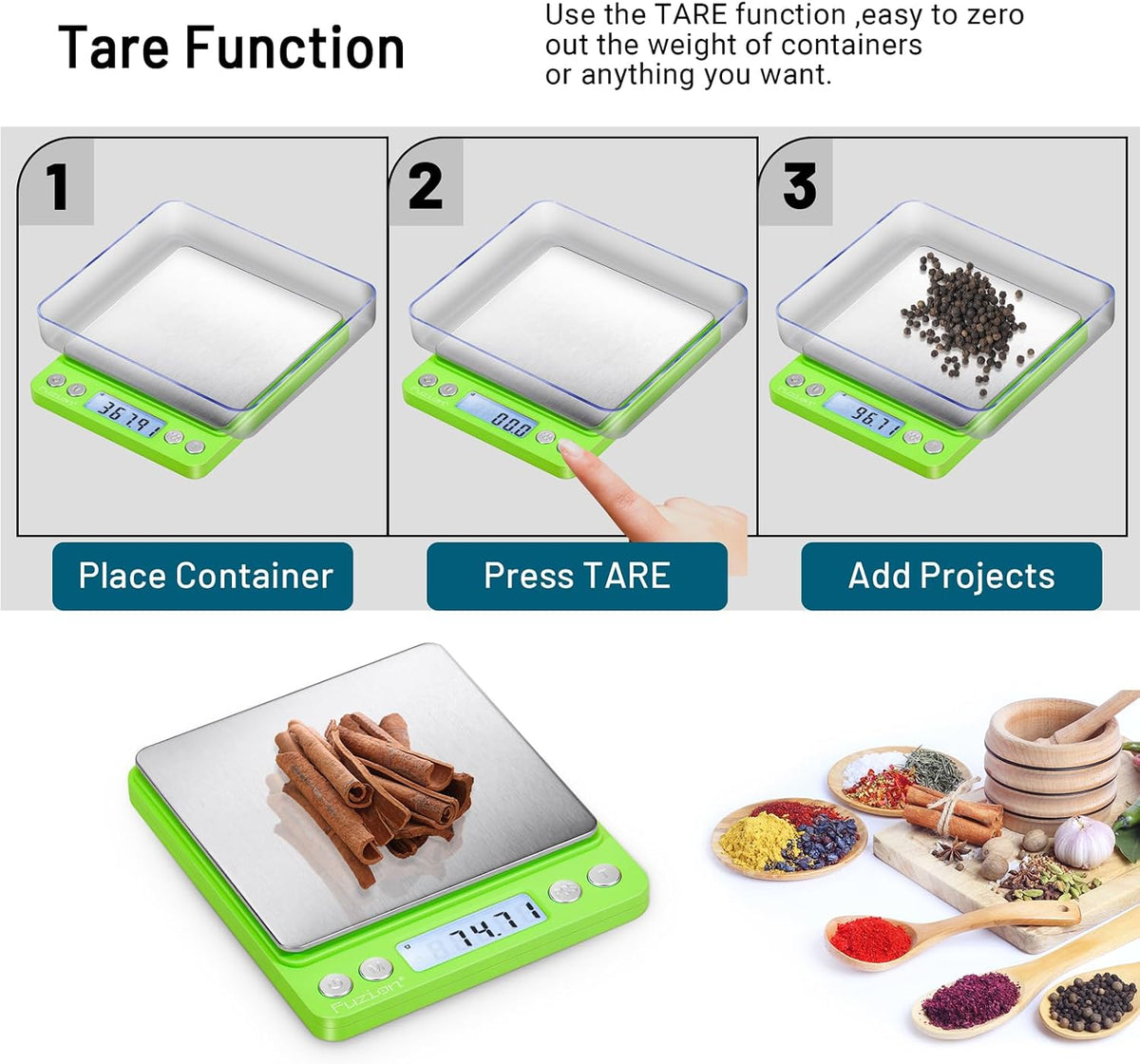 Digital Gram Scale .01 Gram Accuracy, 500g Small Jewelry Scale