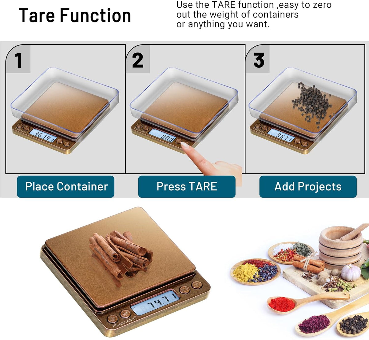 Digital Gram Scale .01 Gram Accuracy, 500g Small Jewelry Scale