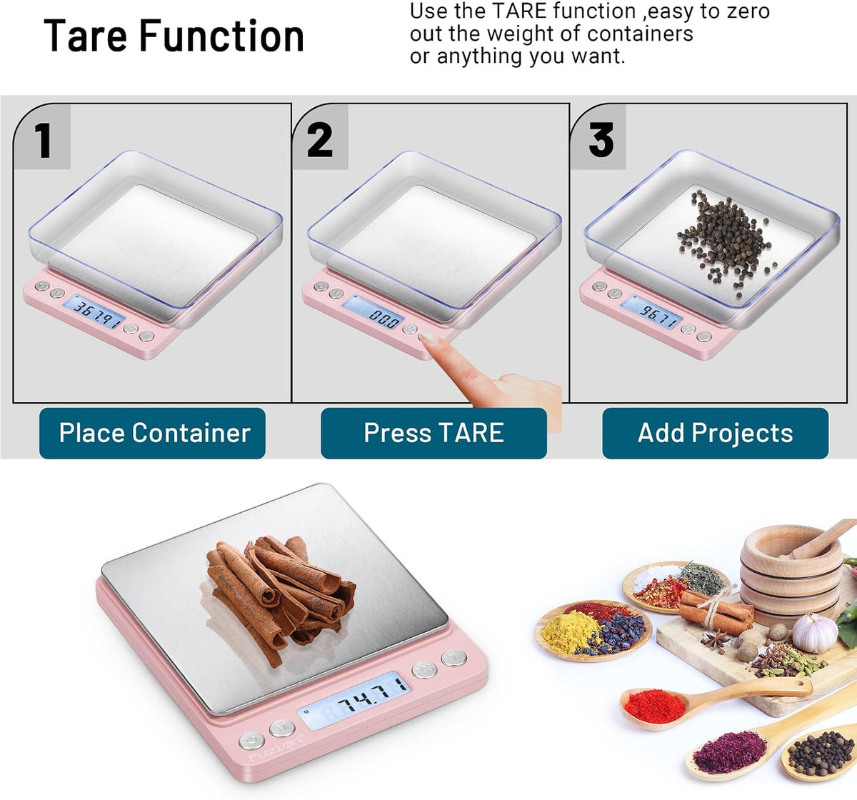 Digital Gram Scale .01 Gram Accuracy, 500g Small Jewelry Scale