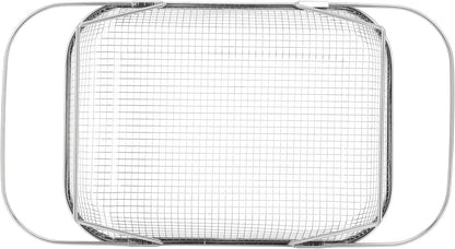 Stainless Steel Colander, Over The Sink Strainer Basket Kitchen S Er Gold Strainer Over The Sink Colander Basket for with Handles Fine Mesh Expandable Essentials (Silver)