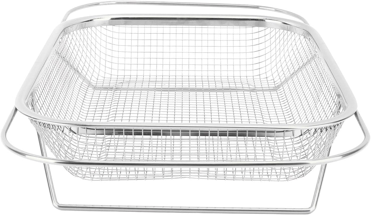 Stainless Steel Colander, Over The Sink Strainer Basket Kitchen S Er Gold Strainer Over The Sink Colander Basket for with Handles Fine Mesh Expandable Essentials (Silver)