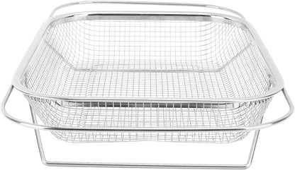 Stainless Steel Colander, Over The Sink Strainer Basket Kitchen S Er Gold Strainer Over The Sink Colander Basket for with Handles Fine Mesh Expandable Essentials (Silver)