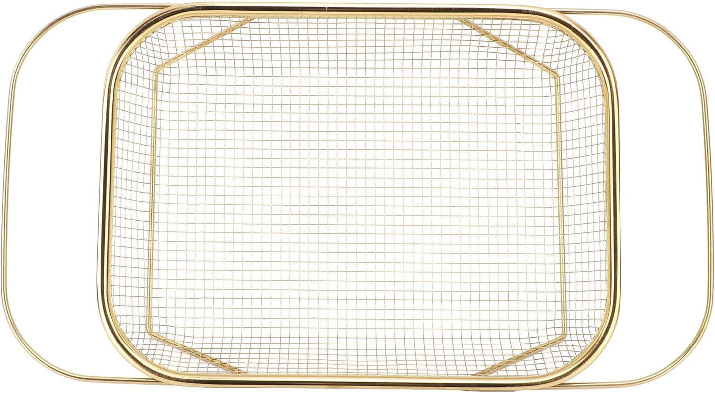 Stainless Steel Colander, Over The Sink Strainer Basket Kitchen S Er Gold Strainer Over The Sink Colander Basket for with Handles Fine Mesh Expandable Essentials (Silver)