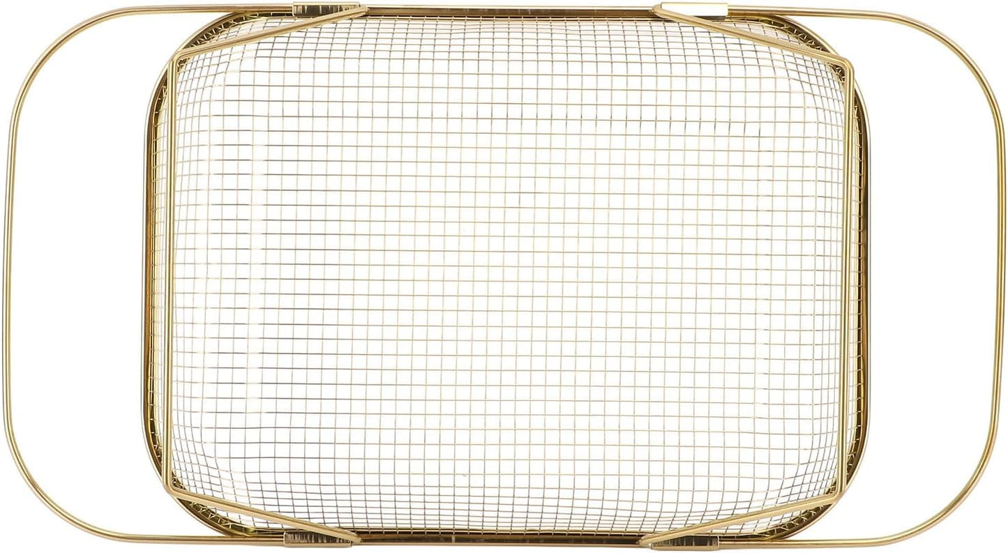 Stainless Steel Colander, Over The Sink Strainer Basket Kitchen S Er Gold Strainer Over The Sink Colander Basket for with Handles Fine Mesh Expandable Essentials (Silver)
