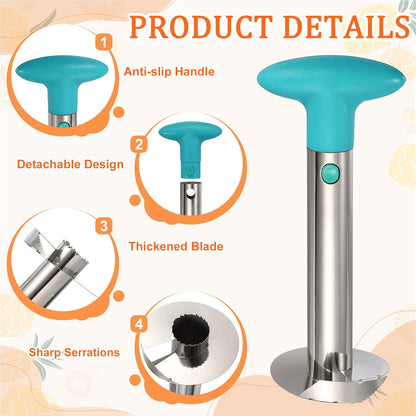 Pineapple Corer and Slicer Set 9.4x4.1" Stainless Steel Light Purple