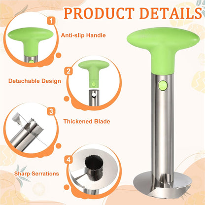 Pineapple Corer and Slicer Set 9.4x4.1" Stainless Steel Light Purple