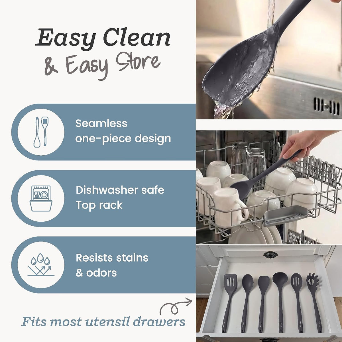 Starpack Like a Boss XL Silicone Cooking Utensils Set (6-Piece, 13.5") - LFGB Certified, 600°F Heat Resistant, BPA-Free - Heavy-Duty Steel Core, Dishwasher Safe - for Nonstick Cookware, Earthy Pink