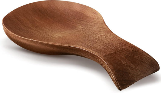 Acacia Wood Spoon Rest for Kitchen Stove Top Utensils,Brown