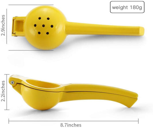 Manual Juicer Citrus Lemon Squeezer, Fruit Juicer Lime Press Metal, Professional Hand Juicer Kitchen Tool(Yellow）