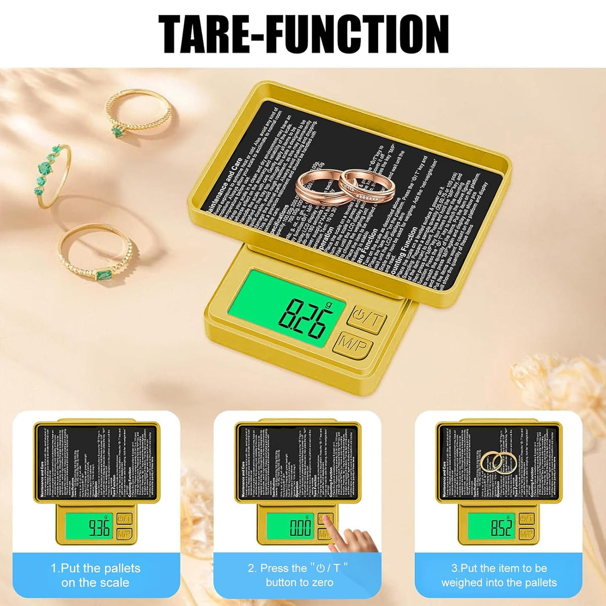 Digital Pocket Scale 1000g x 0.01g, Portable Precision Gram Scale