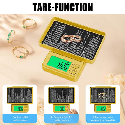 Digital Pocket Scale 1000g x 0.01g, Portable Precision Gram Scale