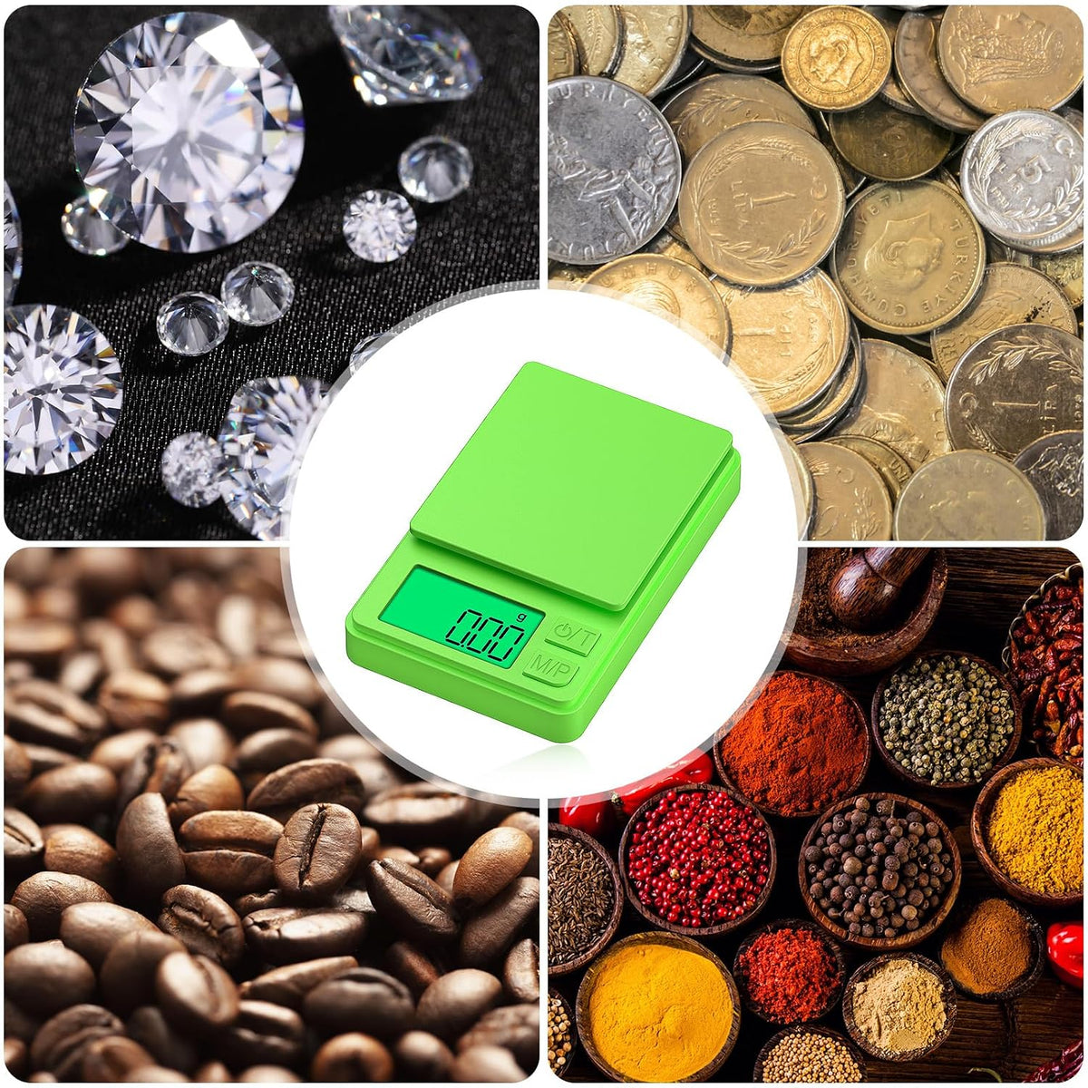 Digital Pocket Scale 1000g x 0.01g, Portable Precision Gram Scale